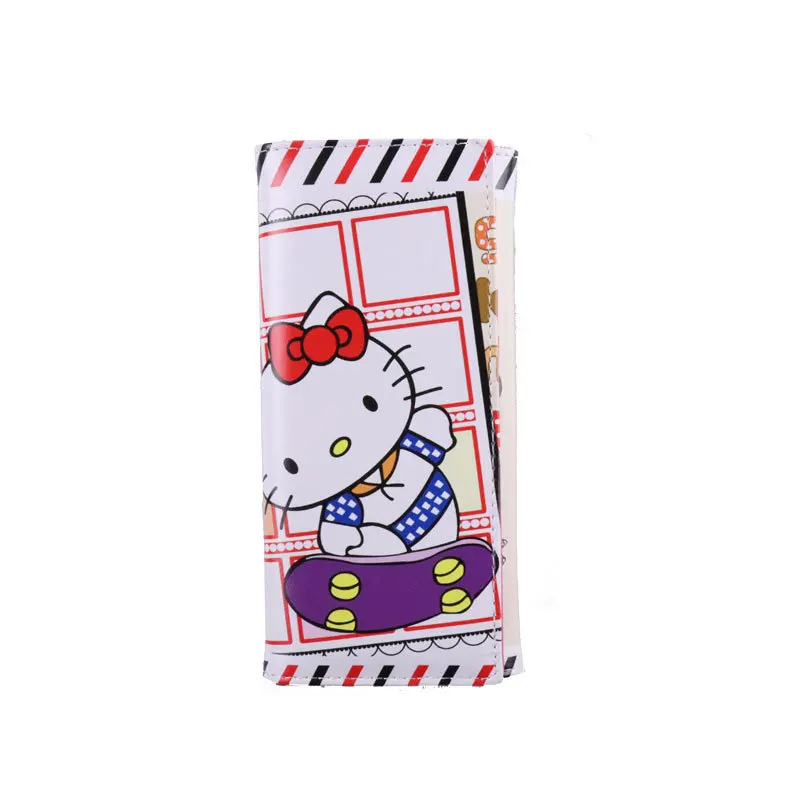 07 Модный женский короткий кошелек с рисунком HELLO KITTY, милый персональный Детский кошелек, цветная женская кожаная сумка высокого качества - Цвет: 07