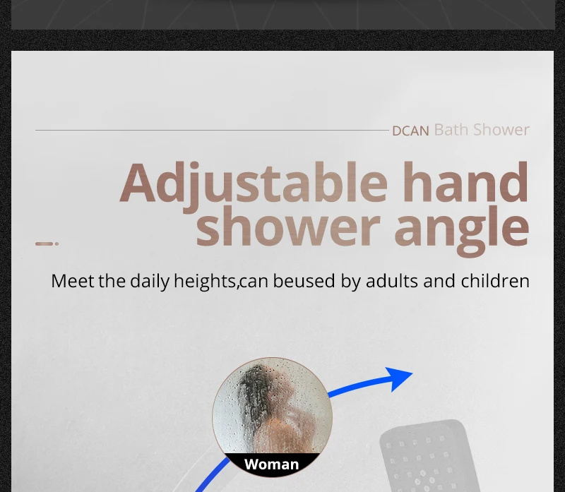 Black Button Shower Set Thermostatic Shower Set In-Wall Brass Touch 6 x 10 inch Faucet Shower System (22)