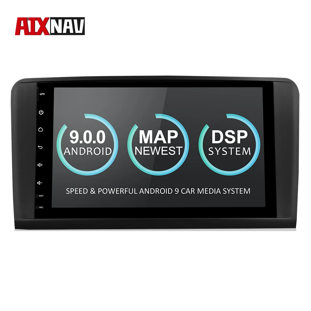 ##BUY Bluetooth Auto Radio 1 Din Car Multimedia Player GPS Navigation Android 9.0 Touch Screen Autoradio for Mercedes Benz ML350 DSP
