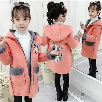 

Autumn and Winter Girls Woolen Coat Fashion 2020 New Children Clothing Long Thick Children Winter Woolen New Fashion Jackets 3T