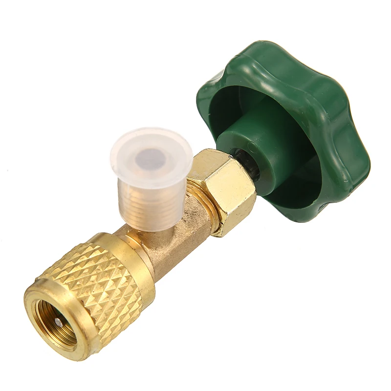 New Durable Metal Car AC Valve Bottle Opener 1/4 SAE Thread Adapter for R12 R22 Gas Refrigerant Air-conditioning Installation