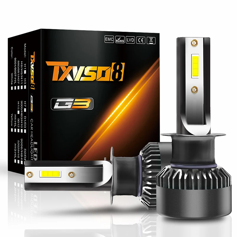 1 пара H1 светодиодный лампы для фар 6000 К белые Мощность 100W 10000LM Универсальный