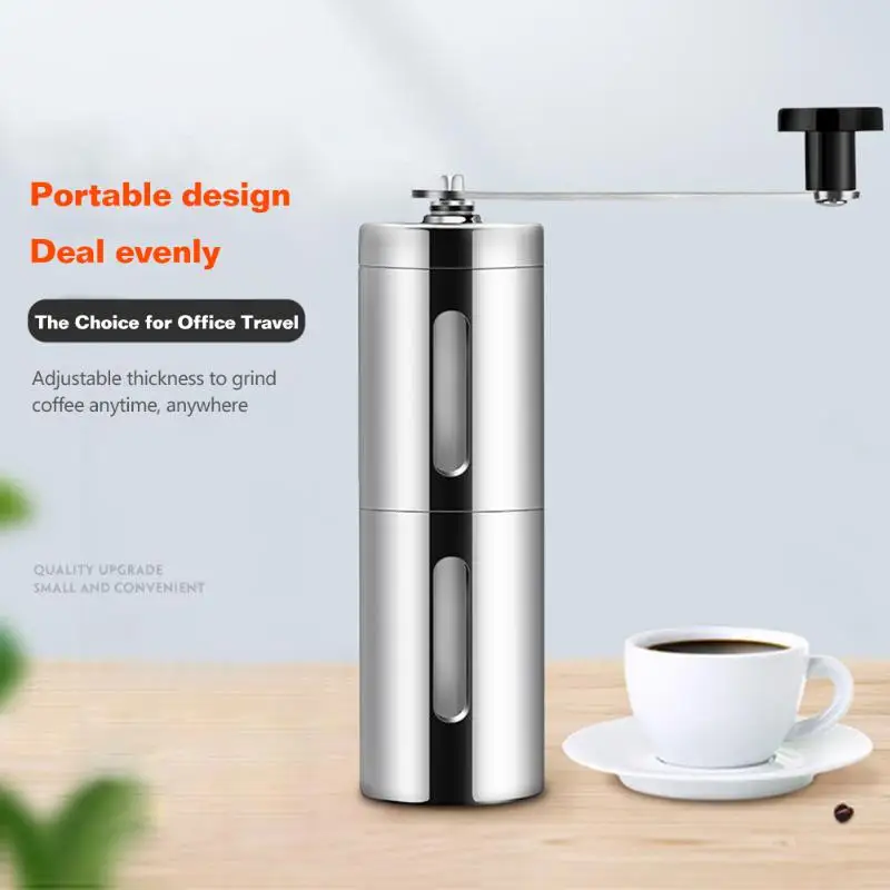 

Mini Hand-Cranked Coffee Grinder Portable Household Manual Coffee Bean Grinder Stainless Steel Coffee Powder Making Tool