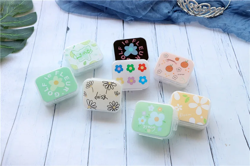 1Pcs Contact Lens Case Travel Eye Contact Lens Box Kit Women Mini Contact Lenses Case Container Lenses Box for Girl Women