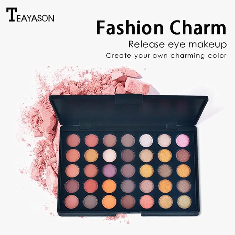 35 Colors Earth color pearlescent matt eye shadow eye shadow tray durable makeup eye shadow tray