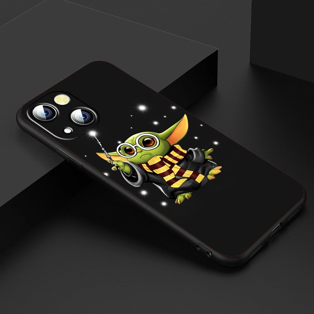 13 pro cases Yoda Baby Cute Star Wars For Apple iPhone 13 12 11 Pro Max Mini XS Max X XR 6S 6 7 8 Plus 5S SE2020 Soft Black Phone Case iphone 13 pro wallet case