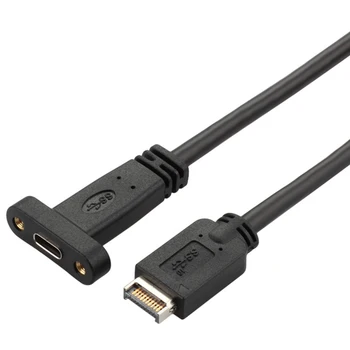 

Usb3.1 Usb 3.1 Front Panel Header Type-E Type E To Usb-C Type-C C Female Extension Cable With Panel Mount Screw.