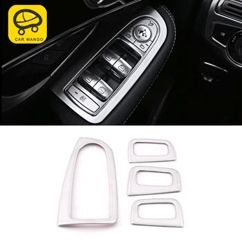 

CarManGo For Mercedes Benz GLC 2016-2019 Car Styling Window Control Button Panel Cover Frame Trim Sticker Interior Accessories