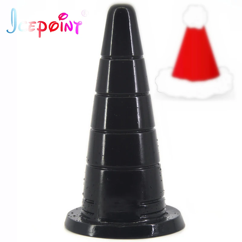 2020 Large anal plug cone shape suction butt plug anal sex toys adult products anal dildo groove big dildo vagina masturbation