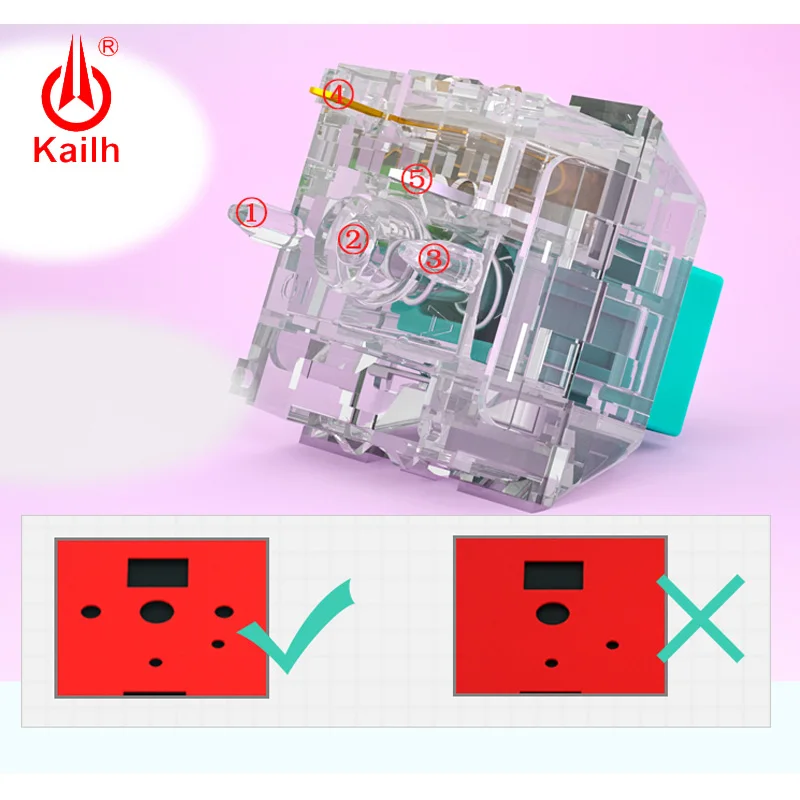 Механическая клавиатура kailh Crystal box Switch Pro сделай сам тактильный переключатель