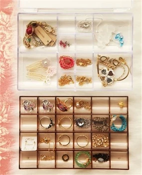 

Double-Layer Storage Box Adjustable Plastic Case Holder Container Pills Jewelry Nail Art Tips 30 Grids Double Layer Box