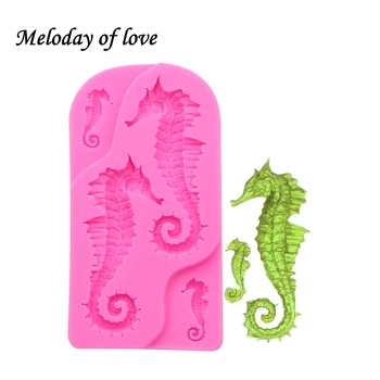 

DIY Seahorse Sugarcraft Silicone Mold Fondant Forms Baking Chocolate Mold Cake Decorating Tools Resin Clay Mold T1418