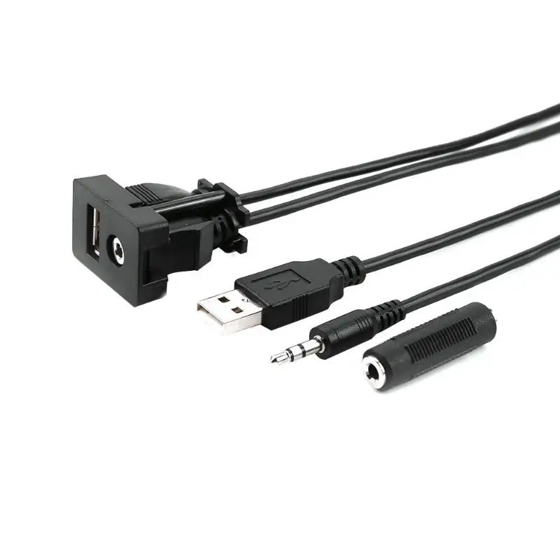 Новая Автомобильная панель с USB портом, USB порт, автомобильная лодка, 3,5 мм, 1/8, AUX, USB удлинитель, адаптер для Toyota Camry Corolla Highlander