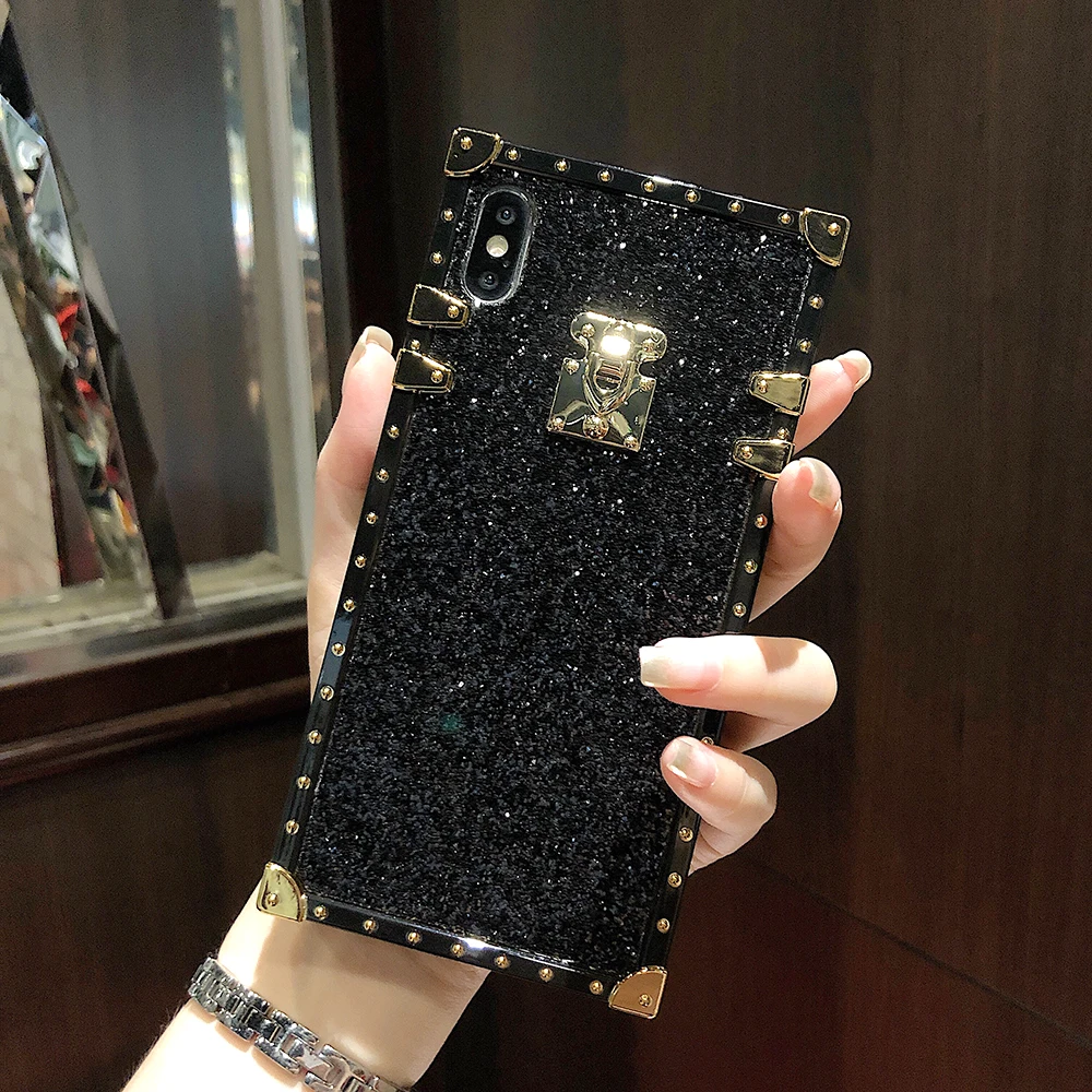 Чехол с квадратными блестками для Samsung S20 Ultra Plus A70 A50 A10 A20 A30 A750 J4Plus J6Plus Note 8 9 10Plus S10Plus