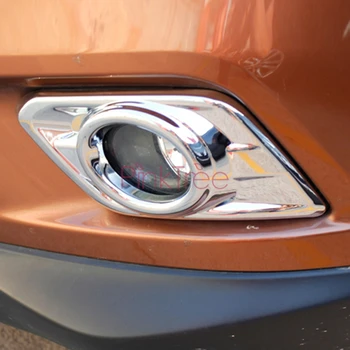 

Chrome Front Foglight Fog Lamps Cove For Nissan X-trail 2014 2015 2016 r Decoration ABS Car-Styling Accessories Mirror Surface