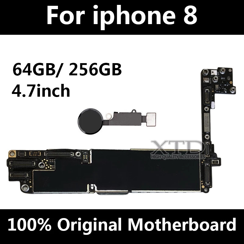 Разблокированная материнская плата для iphone 8, оригинальная материнская плата для iphone 8 с сенсорным ID, чистый iCloud ID с полным чипом