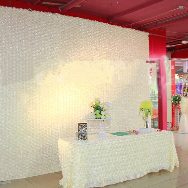  1.5*1M Wedding Three-dimensional Rose Fabric 3D Flower Sign-in Table Cloth Stage Carpet Background 