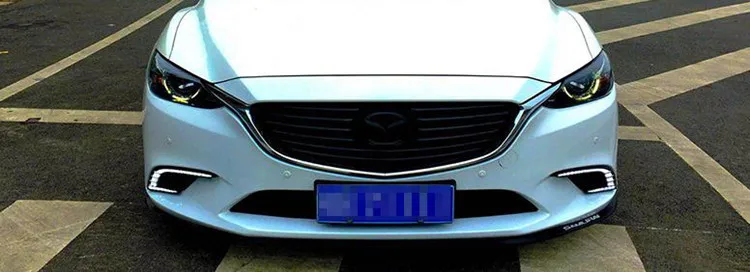 Динамический указатель поворота, водонепроницаемый автомобильный DRL 12 в светодиодный, для Mazda 6 ATENZA-, автомобильные аксессуары, дневной ходовой светильник, противотуманная фара