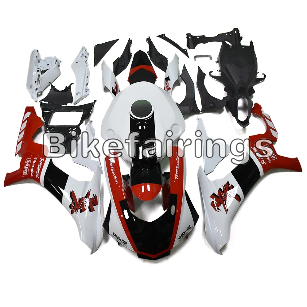 Бело-красный комплект обтекателей с крышкой бака для Yamaha YZF1000 R1 2015 2016 2017 2018 YZF 15 16 17