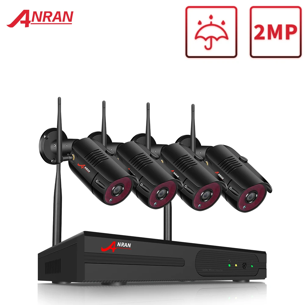 ANRAN 1080P WIFI Security Camera System 8CH NVR Outdoor IP CCTV Wireless 2TB Kit