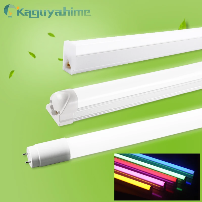 =(K)= LED Tube T8 T5 Light 60cm 10w RGB Colorful AC 220v High Bright 300mm 600mm Lamp Integrated Driver Fluorescent | Лампы и