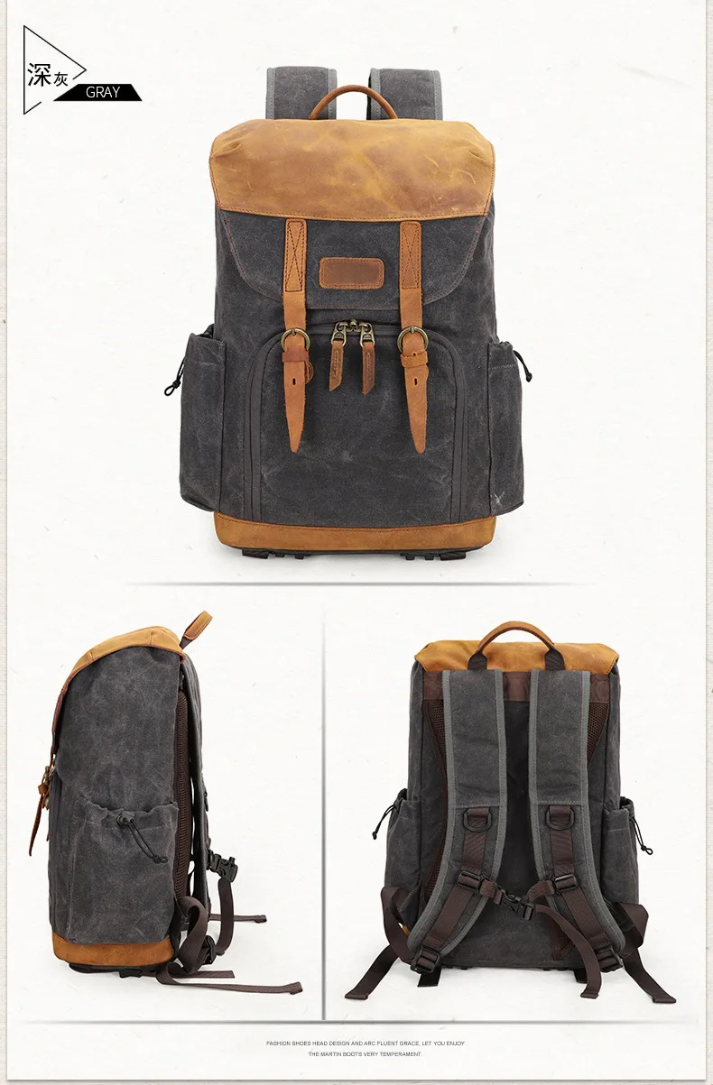 Высокая емкость батик Холст Ткань сумка для фотокамеры наружная Водонепроницаемая камера Плечи Рюкзак Для Cannon/Nikon/sony DSLR SLR