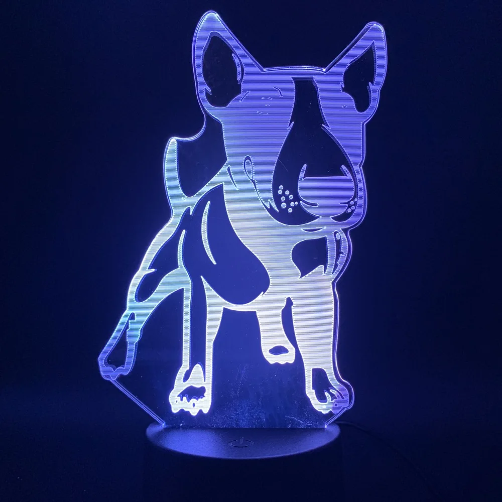 

Led Night Light for Kids Bedroom Lovely Animal Lamp Nightlights for Children Gift Mankind's best friends decorative 3D Lamp