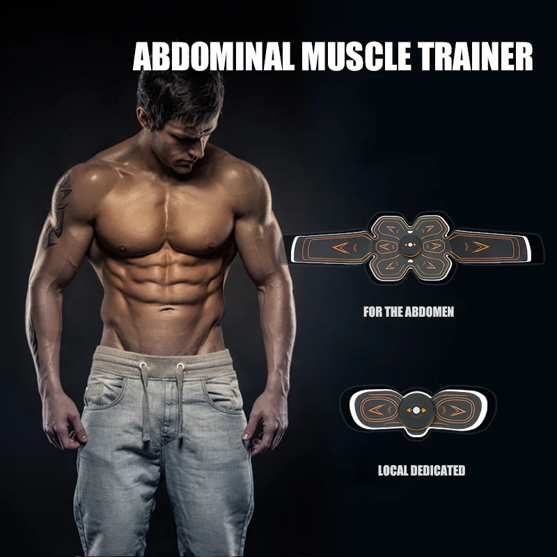 ABS мышечный Стимулятор пояс перезаряжаемый пояс для живота тела EMS устройство для тренировки мышц живота фитнес-устройство мышечный массажер