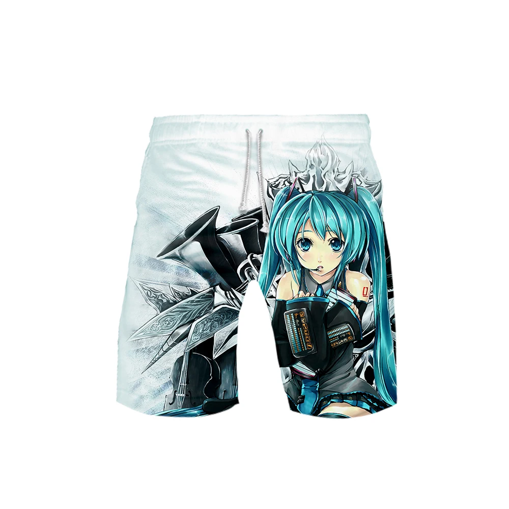 Hatsune Miku уличная детская повседневная Летняя обшитые мужские шорты/женские хип-хоп модные Молодежные шорты