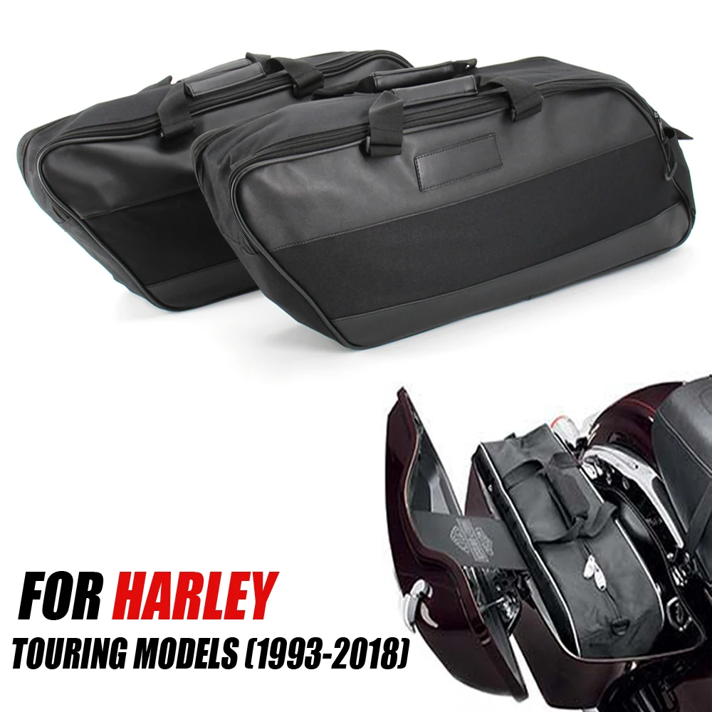 For Harley Touring Road King Electra Street Glide Ultra Tour FLTR FLHX 93-20 Motorcycle Saddle Bag Luggage Rack Liner Saddlebag motorcycle trunk liner