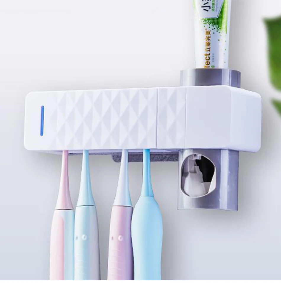 3 в 1 ультрафиолетовый свет стерилизатор зубной щетки многофункциональная зубная щетка держатель комплект для зубной пасты гигиена полости рта очиститель