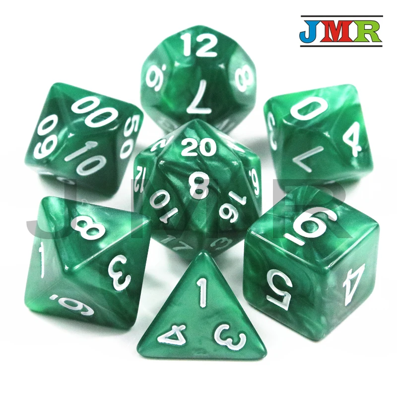 Dados De Rpg 7 шт./компл. многогранные RPG игры с мраморным эффектом игральные кости D4 D20