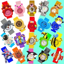 

Animal Team Children's Watch Baby Learn Time Clock Slap Wrist Circle Bracelet Toy Kids Watches for Girls Boys Kid Birthday Gift