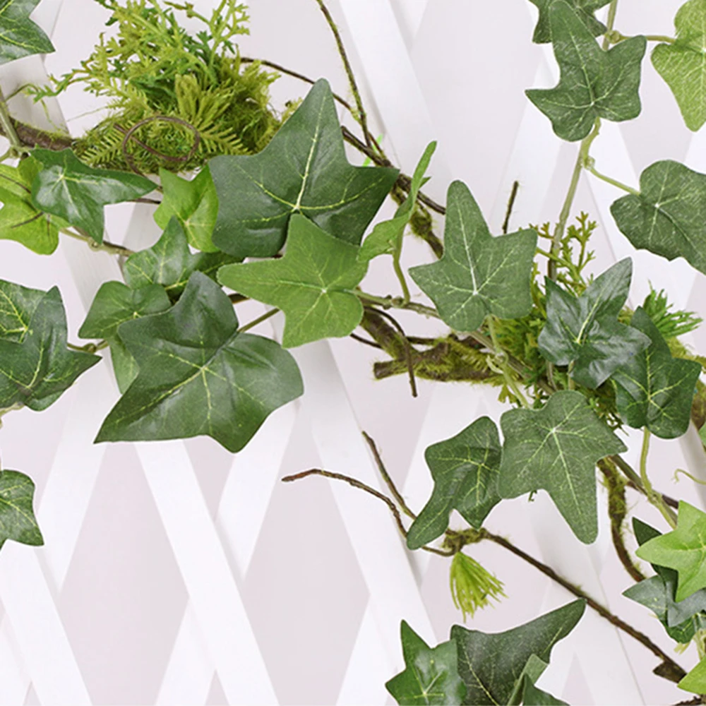 2,0 м искусственный Плющ растения-гирлянды зеленого листа искусственная Виноградная лоза листва цветочный Декор для дома пластик искусственная цветочная гирлянда из ротанга
