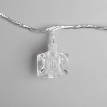 

Garland "Thread" 5 m with nozzles "Cubes", IP20, transparent thread, 20 LED, multi glow, flashing, 220 V