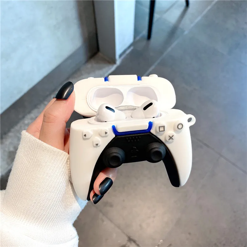 

Cut Game Console PS 5 Gamepad PS5 Case for Airpods 1 2 3 Pro Remote Control Handle Earphone Phone Headphone Cover for Air Pods