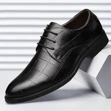 Mazefeng/мужская кожаная официальная Обувь На Шнуровке; одежда обувь оксфорды; модная обувь в стиле ретро; элегантная рабочая обувь; деловая обувь; большие размеры 38-48