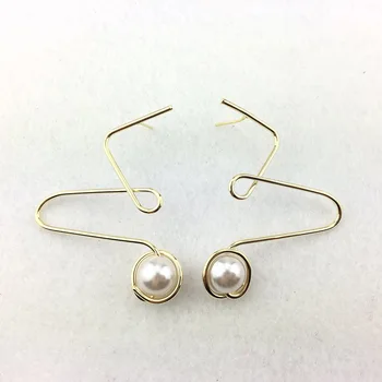 

2020 Limited Brinco Brincos Korean Pop New Temperament Pearl Irregular Alloy Earrings Stud Accessories Wholesale Atmosphere