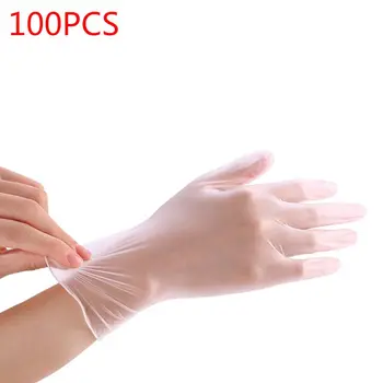 

100pcs Transparent PVC Disposable Gloves Powder-Free Protective Glove Cleaning Household Cleaning Food Glove DropShip