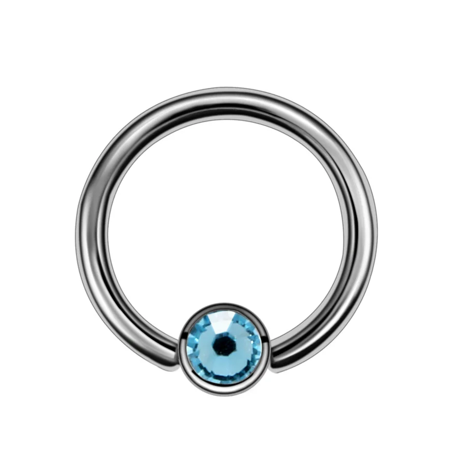 Sea blue UOTOP 1 шт., кольца для носа из нержавеющей стали для женщин, Пирсинг перегородки носа, пирсинг ушного хряща, пирсинг, ювелирные изделия для тела Sieraden - Окраска металла: Sea blue