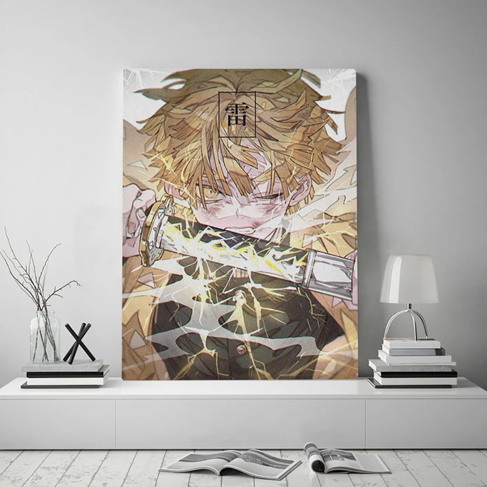

Poster Wall Art Modular Pictures Nordic Style Animation Zenitsu Agatsuma Kimetsu No Yaiba Canvas Painting Home Decoration Prints