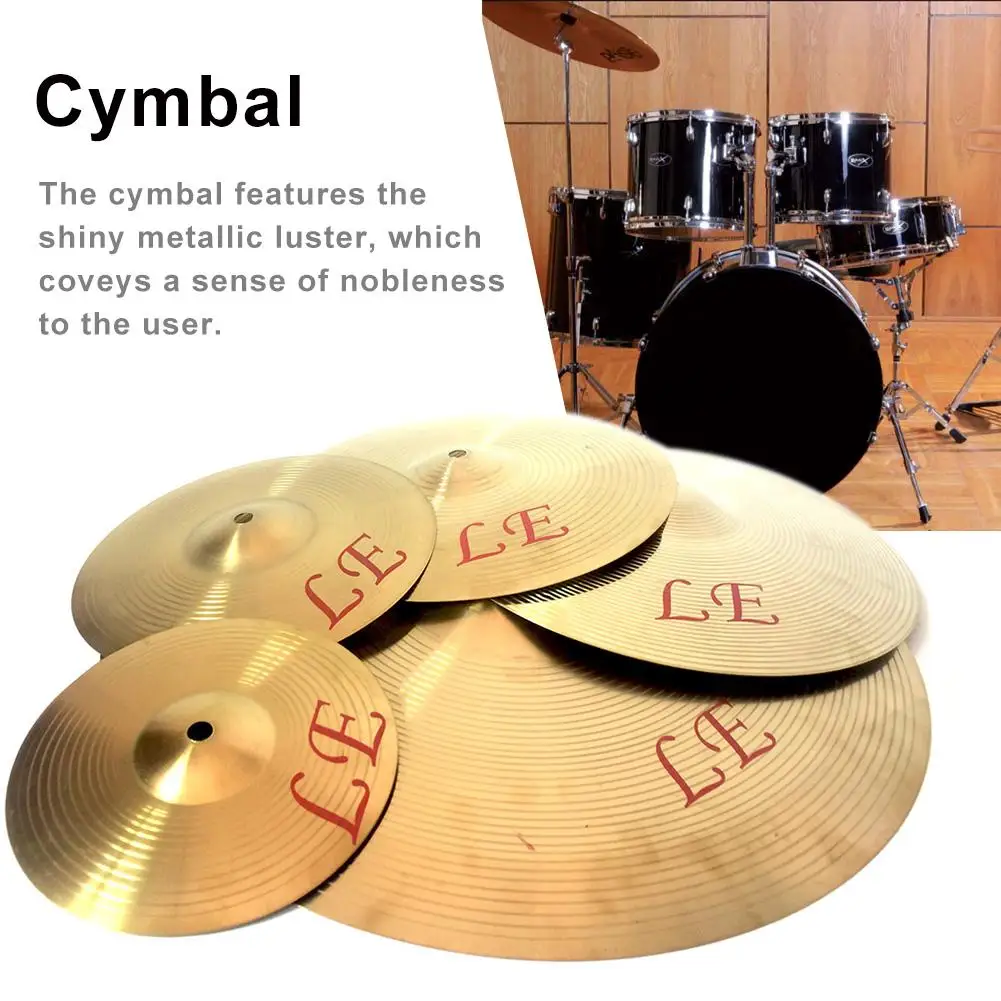 Медный сплав Crash Cymbal барабан инструмент для плеера 8 10 12 13 дюймов Золотой медная тарелка барабан для начинающих музыкальные аксессуары