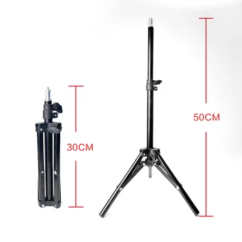 30-50 centimetri Del Desktop Treppiede Extensionable Treppiede Portatile per il Telefono Mobile della Macchina Fotografica di Luce del Flash Supporto Del Basamento Del Microfono Youtube