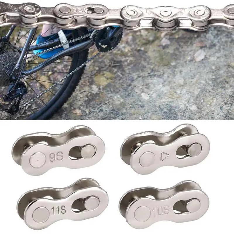 5 Pair Bicycle Chain Quick Connector 8/9/10/11 Speed Silver Chain Quick