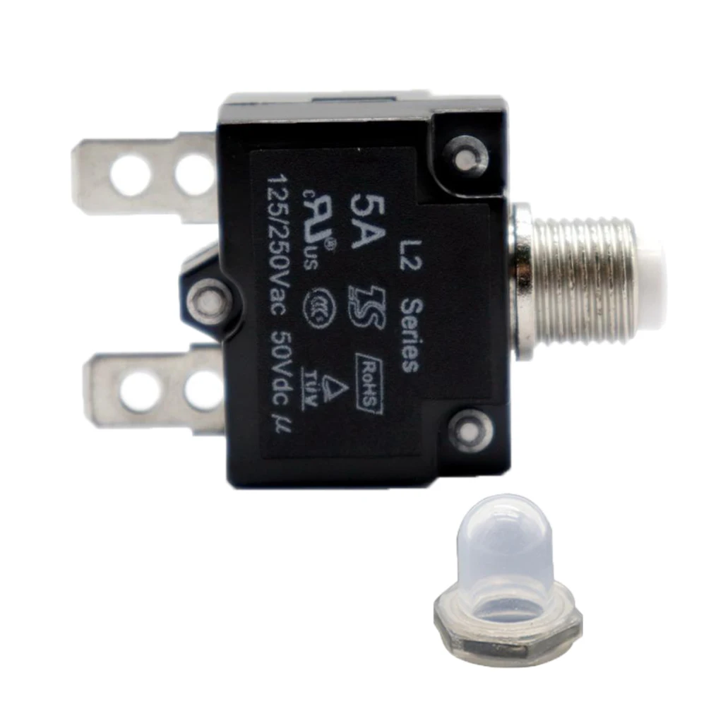 Manual Reset Overload Switch Switch 125/250VAC 50VDC Thermal Circuit Breaker 5Amp