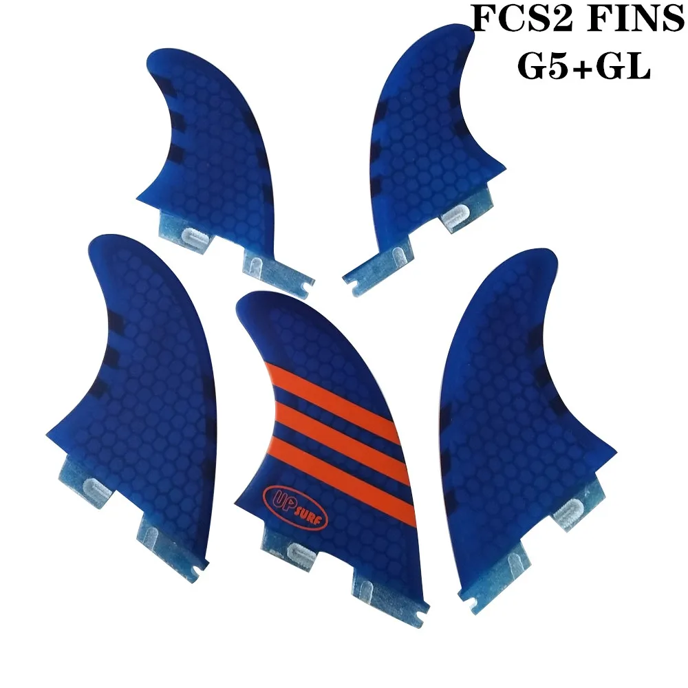 Доска для серфинга FCS2 G5+ GL плавники синий/красный цвет соты из стекловолокна три-четыре плавника набор