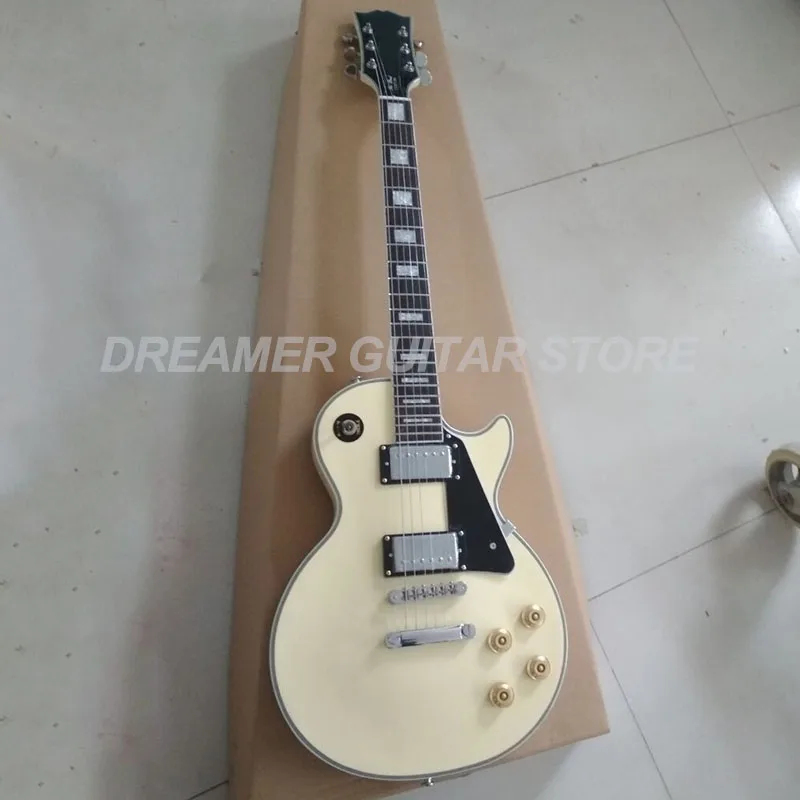 

Top Quality Custom-Shop +LP Custom Cream Top Electric Guitar Customized Logo Real-Photos
