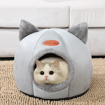 Cat bed with inside cushion
