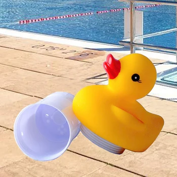 

Duck Shaped Pills Boxes Afloat Automatic Drug Swimming Pool Floating Dispenser Swimming Portable Outdoor Elements