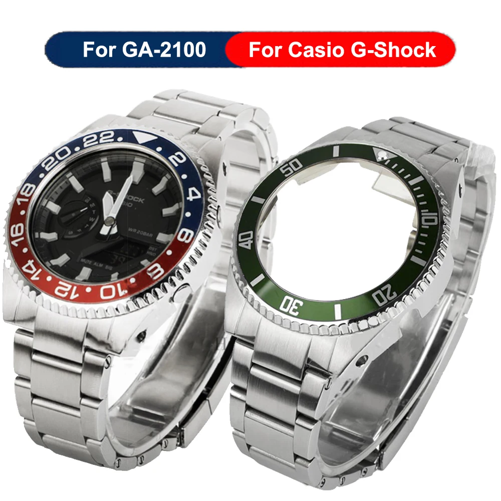 Аксессуары для Casio GA2100 металлический ремешок часов сделай сам GA2110 ободок ремешка